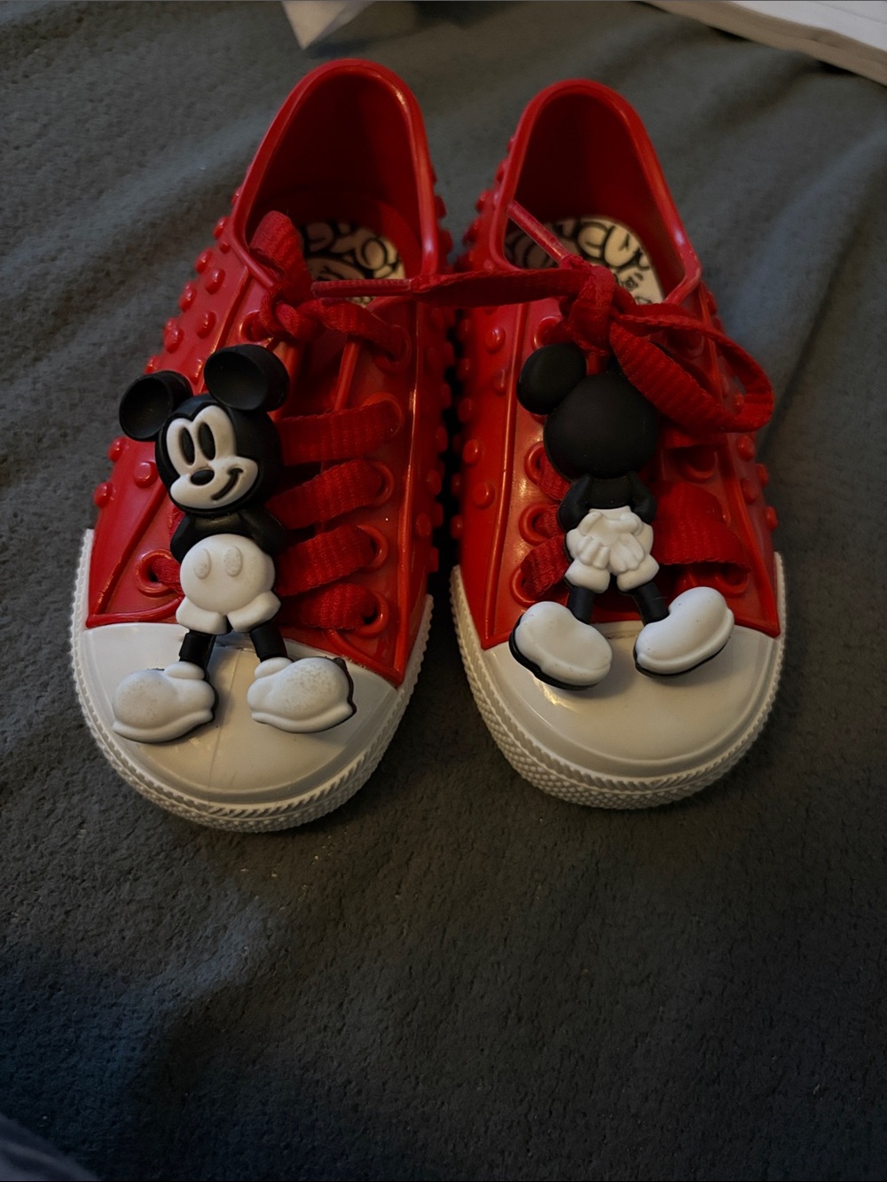 Minnie Melissa’s Kids Red Mickey Mouse Lace-Up Sneakers